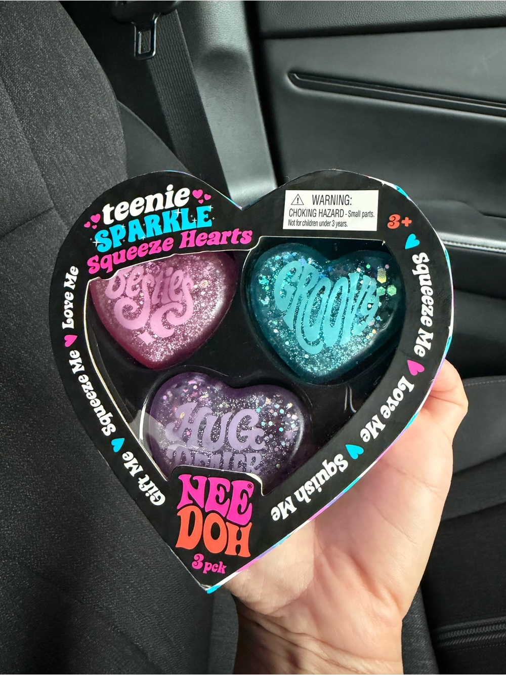 Needoh Teenie Sparkle Squeeze Hearts